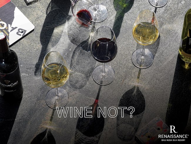 wine not renaissance bali nusa dua backstage restaurant event